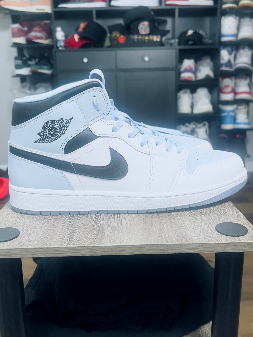 JORDAN 1 MID SE 'WHITE ICE BLUE' US Mens 12
